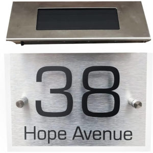 A0ZBZ Solar House Number Sign