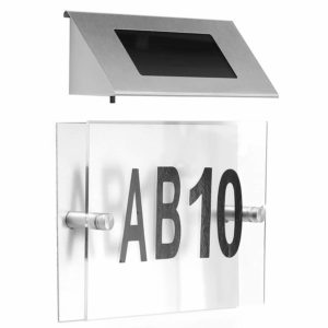 LTXDJ Modern Door Number Plaques with LED Light