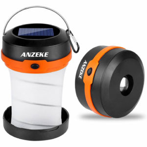 ANZEKE Solar Powered LED Camping Lantern