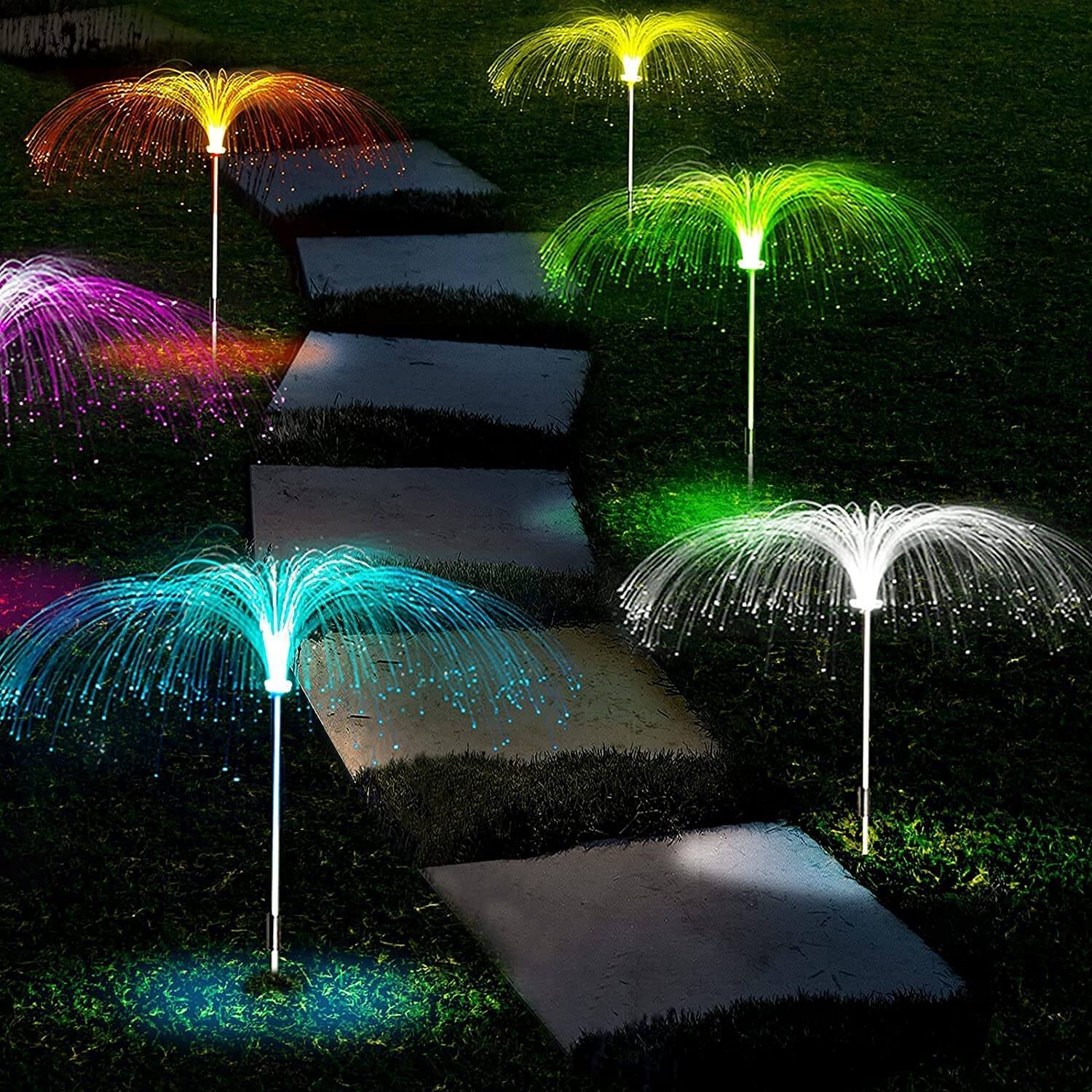 LiyuanQ Solar Garden Lights For Outdoor Pathway