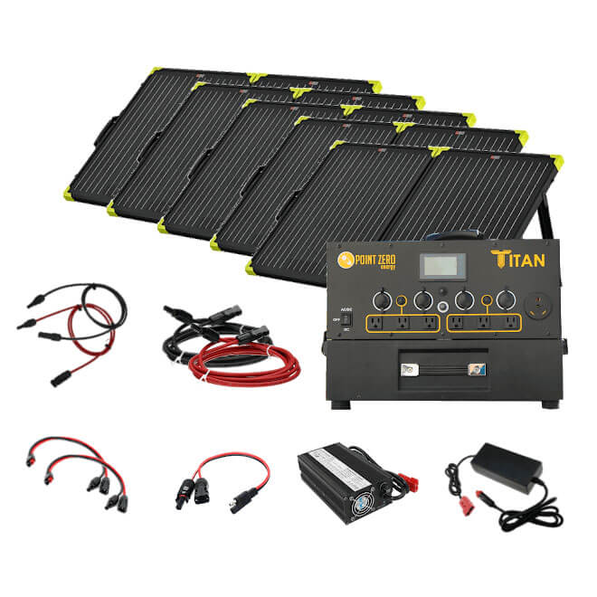 Point Zero Energy Titan 1000 Solar Briefcase Generator Kit