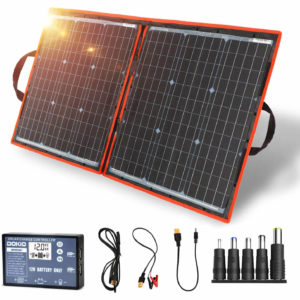 DOKIO 80W Portable Folding Monocrystalline Solar Panel