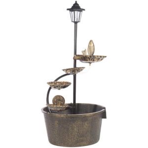 GardenKraft Cascading Water Fountain with Solar Light