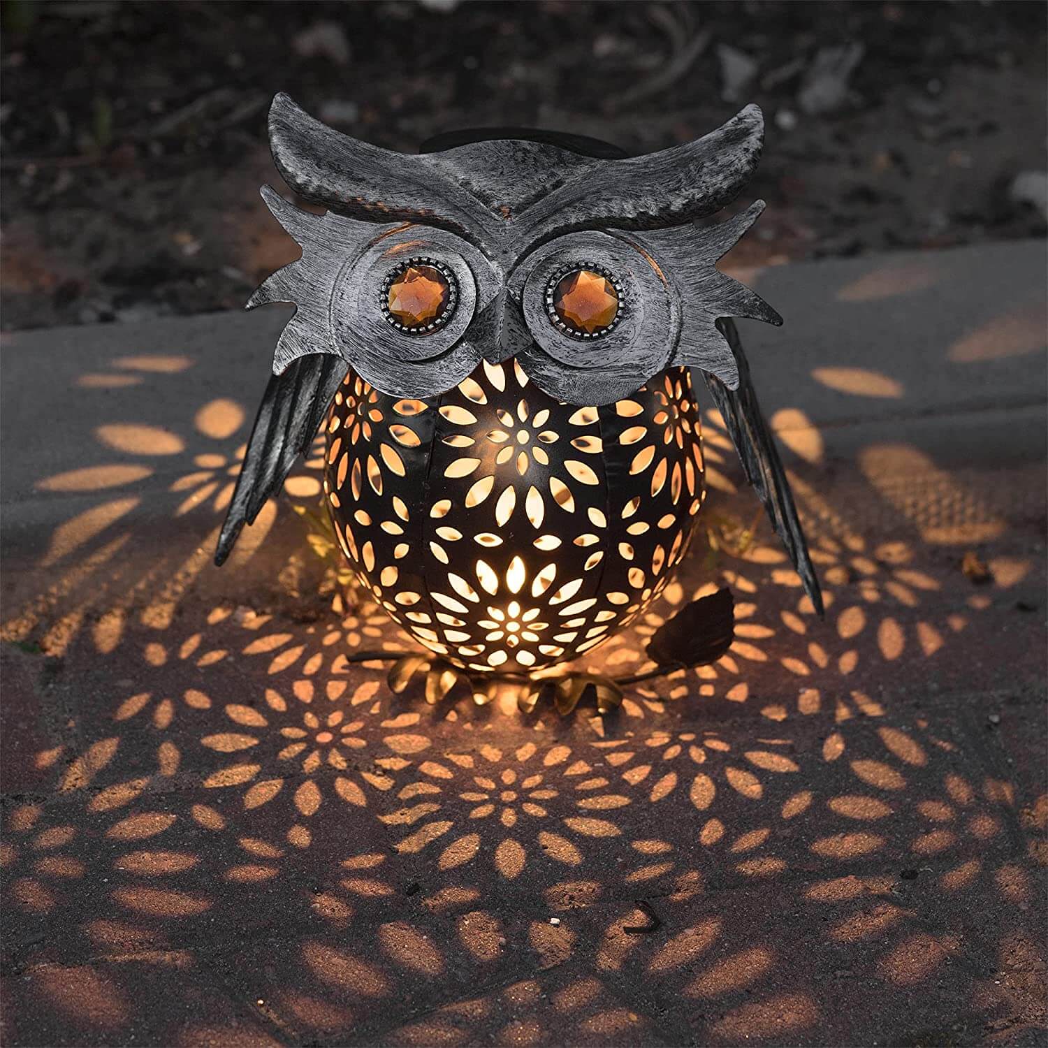 GloBrite Outdoor Garden Hanging Owl Lantern