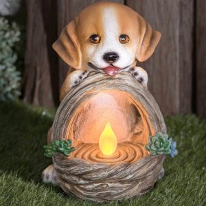 GloBrite Solar Resin Dog Lantern Light