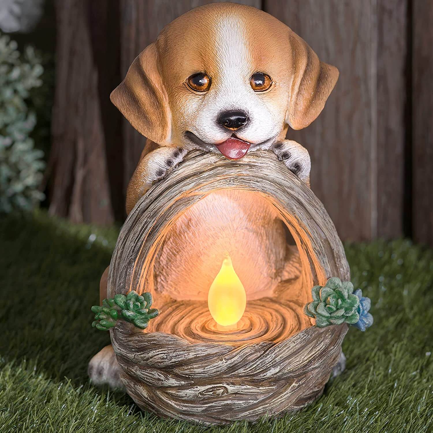 GloBrite Solar Resin Dog Lantern Light