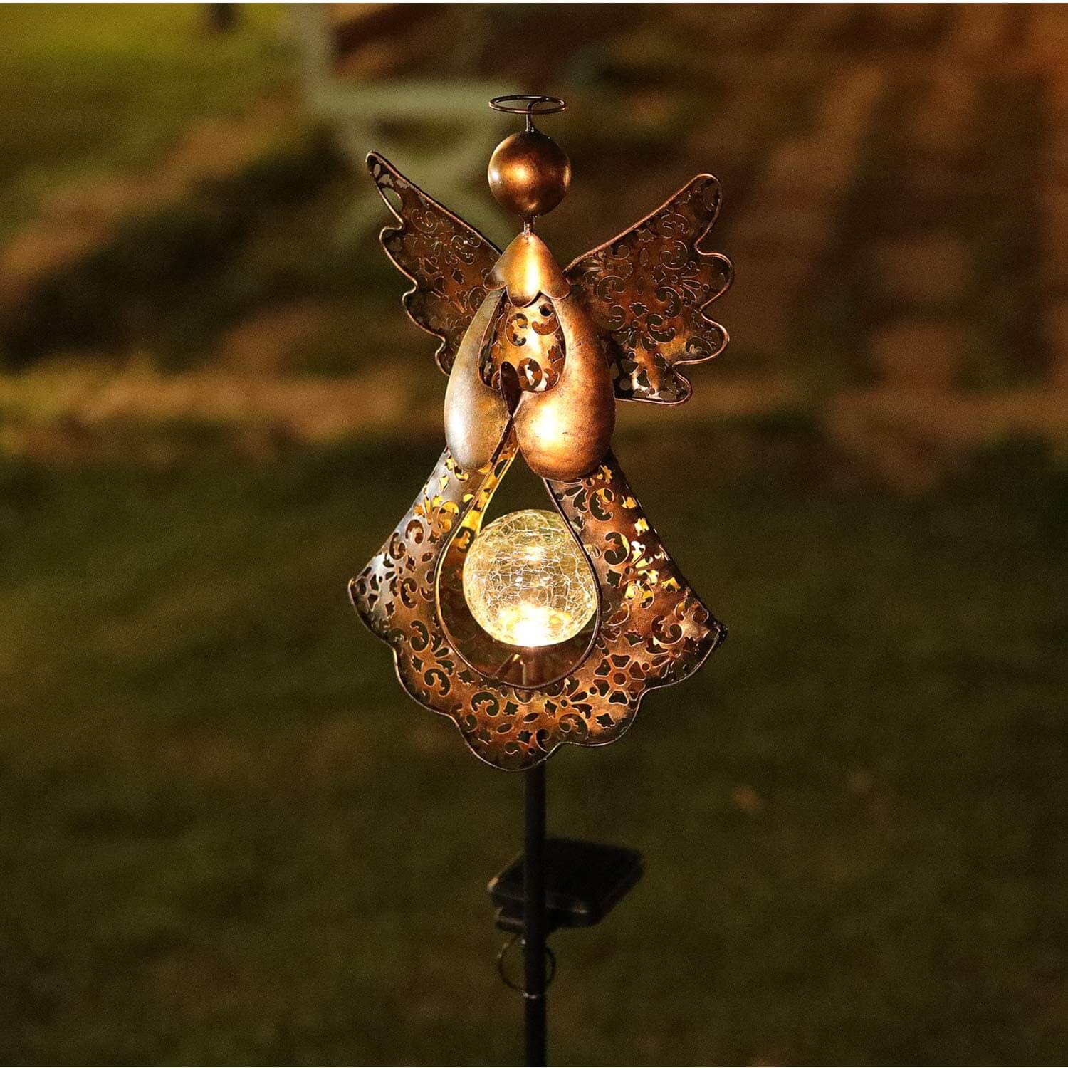 HDNICEZM Solar Garden Stake Angel Light