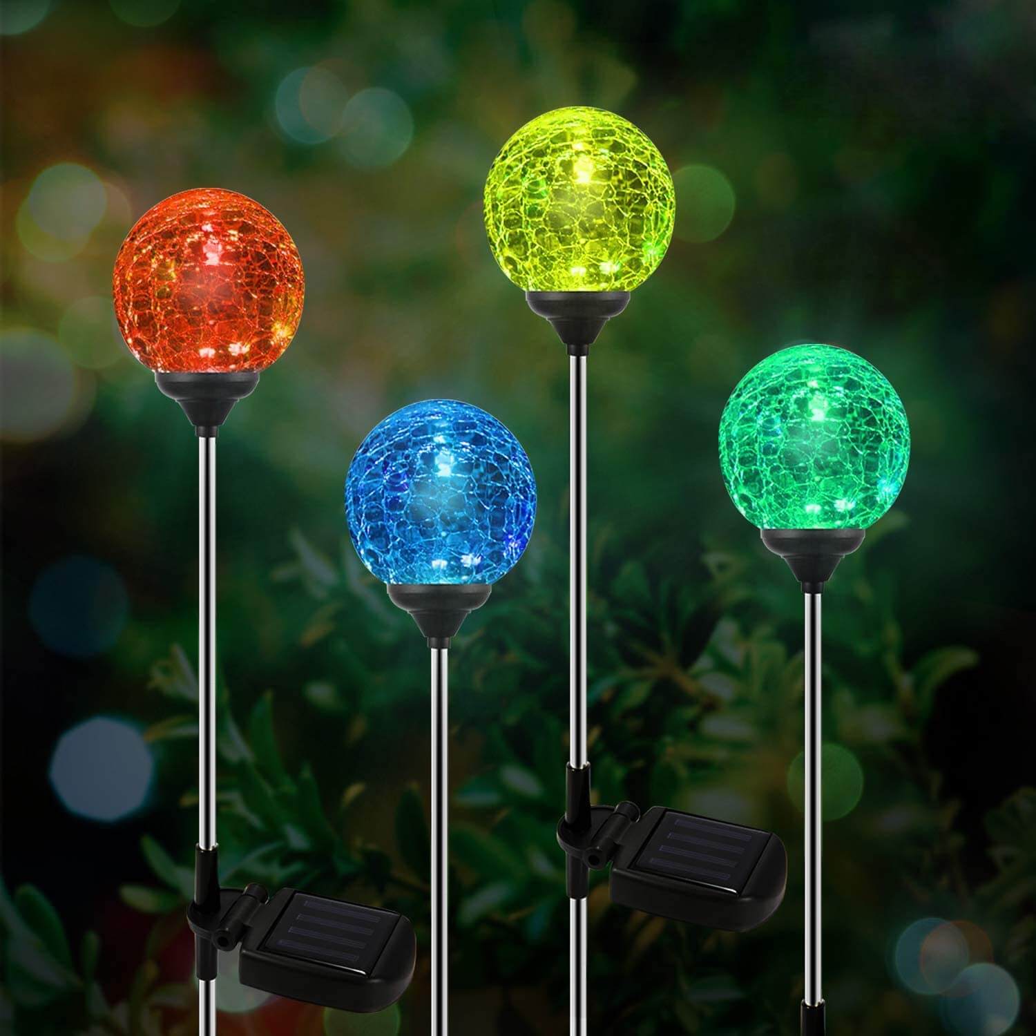 OxyLED Crackle Glass Solar Lights