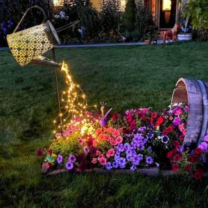 ZNYCYE Watering Can Solar Lights Garden