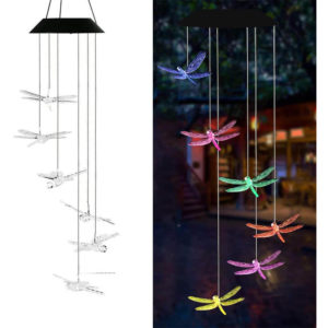 AVEKI Solar Dragonfly LED and Wind Chime