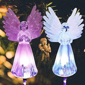 2 Pack Solar Angel Lights (Multi-Colour Changing)