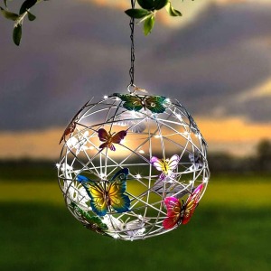 Akin Solar Hanging Butterfly Ball Light