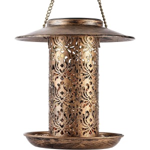 HOUSESAPP Solar Bird Feeder with LED Lights