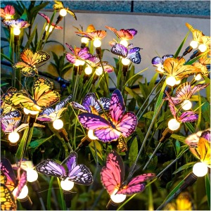 TONULAX Solar Swaying Butterfly Lights 2-Pack