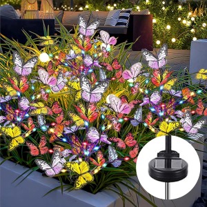 Solar Butterfly Lights Colour-Changing 2-Pack