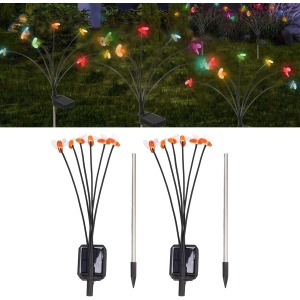 BEIJIALY Solar Bee Stake Lights Colourful Waterproof