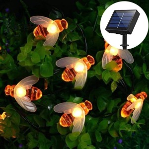 SLRMKK Solar Honey Bees String Lights 30 LED