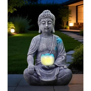 Goodeco Solar Buddha Statue Garden Light