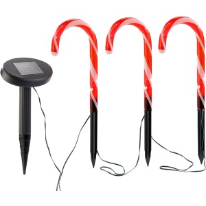 Lunartec Solar-Powered LED Candy Canes