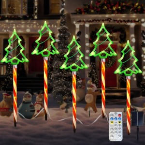 Garden Christmas Solar Pathway Lights 5-Pack