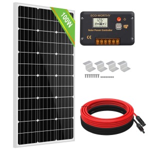 ECO-WORTHY 100W Solar Panel Kit with 30A Controller