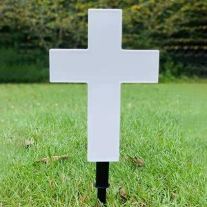 Solar Cross Light for Cemetery - Memorial Garden Stake
