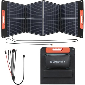 SWAREY 100W Portable Solar Panel Kit