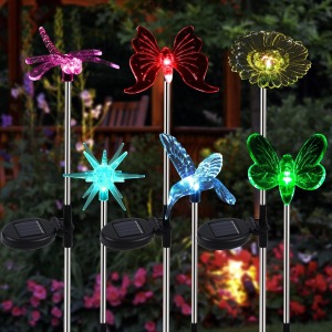Glintoper 6 Pack Solar Garden Stake Lights