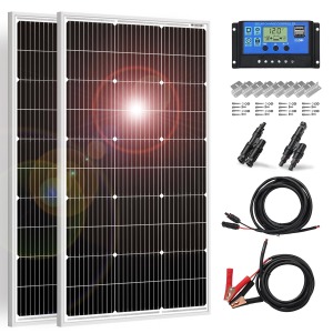 Dokio 200W Foldable Solar Panel Kit with 20A Controller