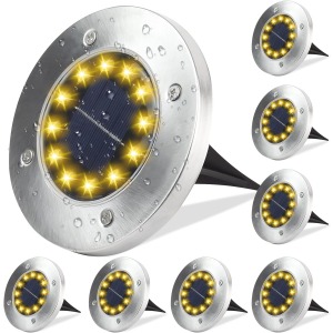 KitchenGynti Solar Ground Lights 8 Pack