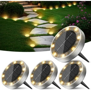 Peasur Solar Ground Lights 4 Pack