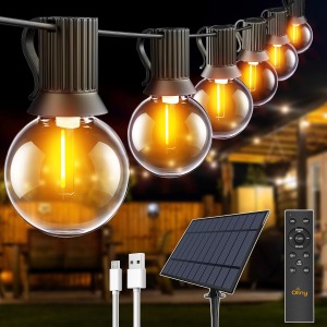 Ollny Solar Festoon Lights 10m G40 with Remote