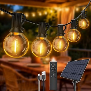 G40 Solar Festoon Lights 10m with Remote and Timer