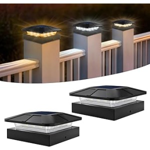 ROMANJOY 4x4 Post Solar Lights 3 Colours