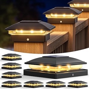 VOLISUN Solar Post Cap Lights 8 Pack