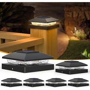 APONUO Solar Post Cap Lights for 4x4 Posts