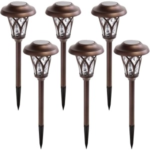GIGALUMI Solar Pathway Lights 6-Pack