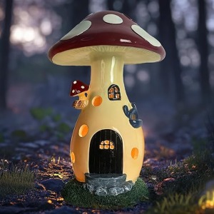 coonoe Solar Fairy Mushroom House Light