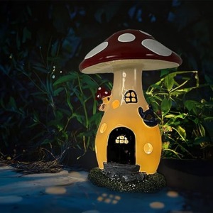 coonoe Fairy House Solar Light Garden Decor