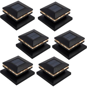 MAGGIFT 15 Lumen Solar Post Lights