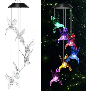 EpicGadget Hummingbird Solar Light Clear Wing
