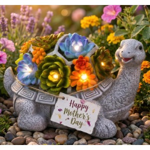 Mosii Large Solar Turtle Garden Ornaments