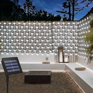 Solar Garden Net Lights 3m x 2m 200 LED Cool White 8 Modes