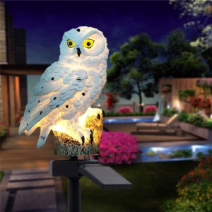 Ulalaza Outdoor Solar Owl Lamp