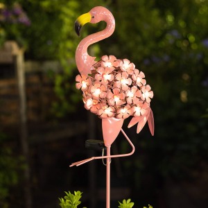 Homeimpro Solar Flamingo Garden Stake Light