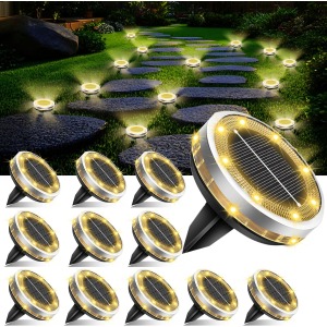 Bzavor Solar Ground Lights (Pack of 12)