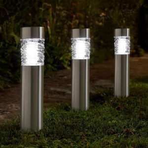 Garden Mile Wave Bollard Solar Lights