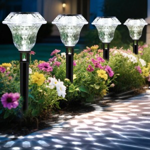 GIGALUMI Solar Bollard Garden Lights