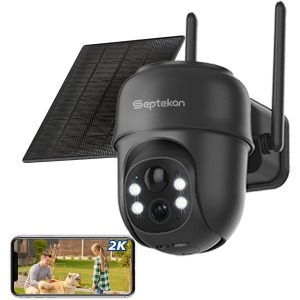 Septekon 2K PTZ solar security camera outdoor wireless