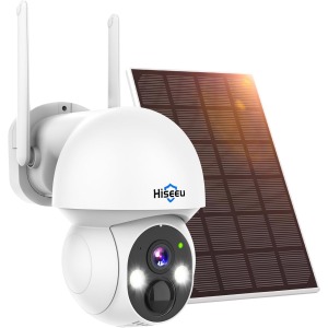 Hiseeu 4MP solar security camera outdoor wireless 360 degree